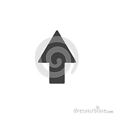 Upward pointing arrow vector icon Vector Illustration