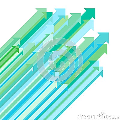 Upward pointing arrows Vector Illustration