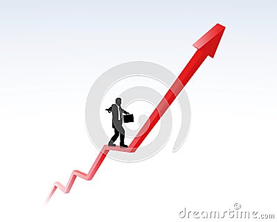 Upward trend and career Vector Illustration