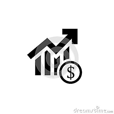 Upward trend graph Vector Illustration