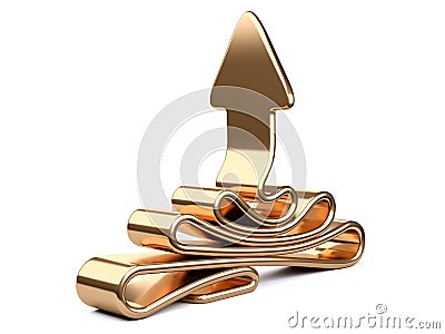 Upward wavy arrows. Stock Photo