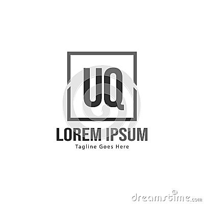 UQ Letter Logo Design. Creative Modern UQ Letters Icon Illustration Vector Illustration