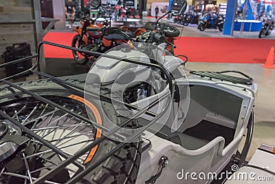 Ural Motorcycle on display Editorial Stock Photo