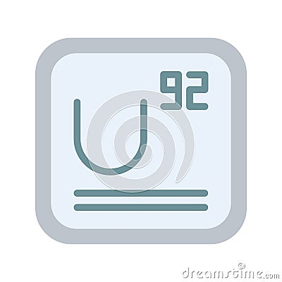 Uranium icon vector image. Vector Illustration