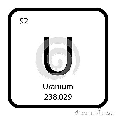 Uranium icon vektor Cartoon Illustration