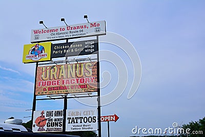 Uranus fudge factory and general store. Editorial Stock Photo