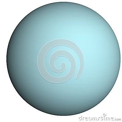 Uranus planet of solar system isolated Stock Photo
