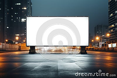 Urban advertising space an empty billboard stands ready for attention Stock Photo