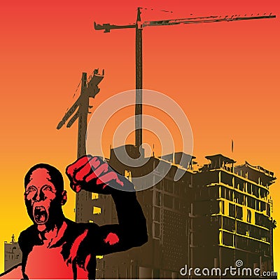 Urban Anger Vector Illustration