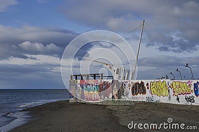Waterfront of Punta Arenas, Chile Editorial Stock Photo