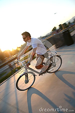 Urban biking Stock Photo