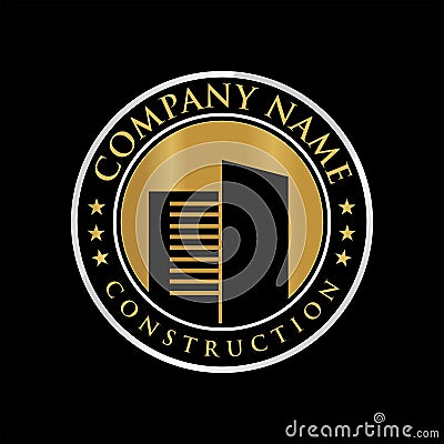 Urban Building Contruction Logo Design Vector Illustration