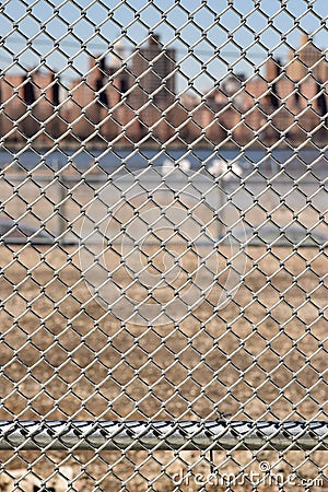 Urban Chain Link Closeup Abstract Texture Background Stock Photo