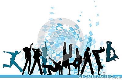 Urban City Party Vector Illustration