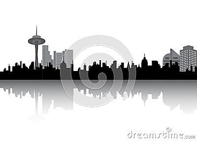 Urban city silhouette Vector Illustration