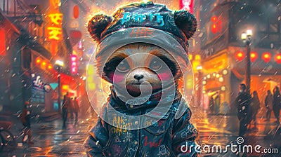 Urban-cool bear in Stock Photo
