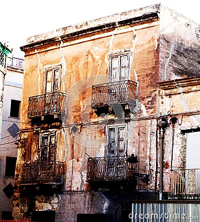 Urban decay in Taranto Stock Photo