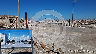 Urban destruction, the before and after Stock Photo