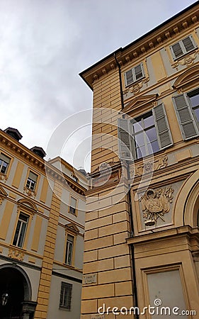 Urban details, magic and symbols Turin city, Italy. Art, history and tourism Stock Photo