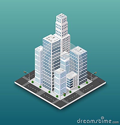 Urban elements architecture Vector Illustration