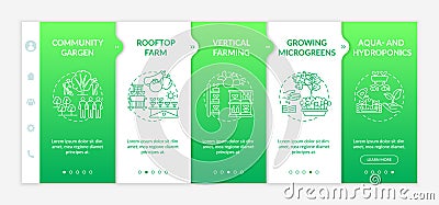 Urban farming onboarding vector template Vector Illustration