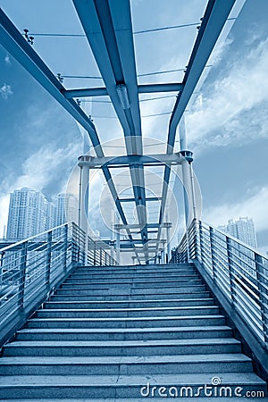 Urban footbridge Stock Photo