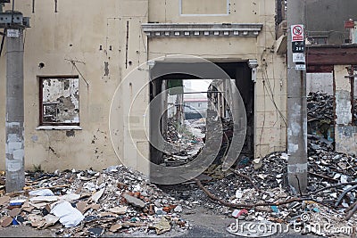 Urban ghetto destruction Stock Photo