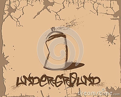 Urban Graffiti Wall Vector Illustration