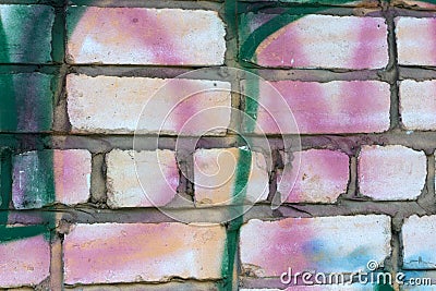 Urban grunge texture, torn posters and graffiti on street wall, paper scrap and spray paint stains . Stock Photo