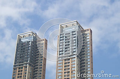 Urban high-rise residential buildings. The new building is a residential building. In shenzhen, China. Stock Photo