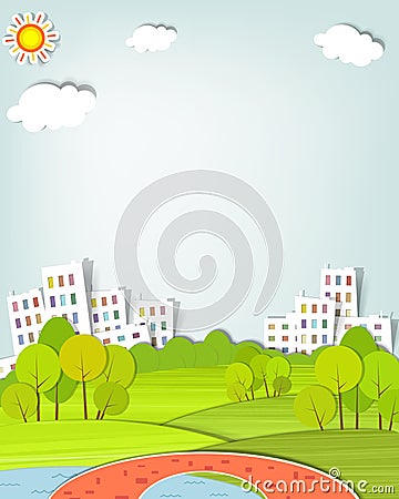 The urban landscape Vector Illustration