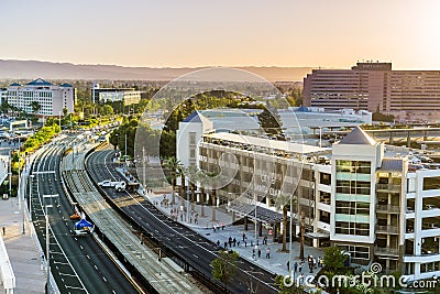 Urban landscape in Santa Clara, California Editorial Stock Photo