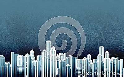 Urban landscape. skyscrapers in a big city. vector illustration Vector Illustration