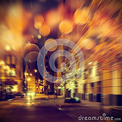 Urban life at night Stock Photo