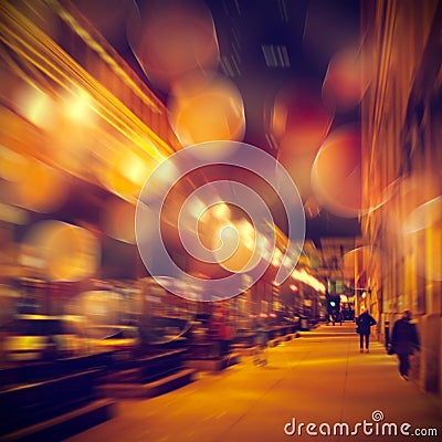 Urban life at night Stock Photo