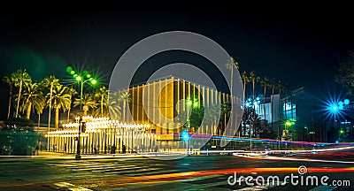 Urban light los angeles long exposure at night Stock Photo