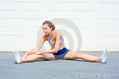 Urban Mature Woman Exercising Stock Photo