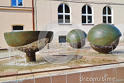 Urban public fountain Stock Photo