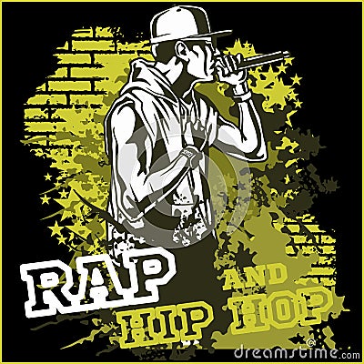 Urban rapper - hip hop vector illustration Vector Illustration