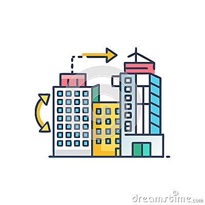 Urban Renewal Project Icon For Planning Royalty-Free Stock Photo