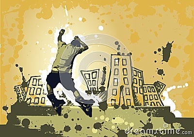 Urban rollerblade Vector Illustration