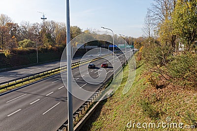 Urban seciton of a highway Stock Photo