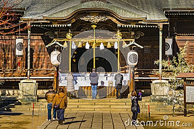 Urban Shintoism Temple, Matsumoto, Japan Editorial Stock Photo