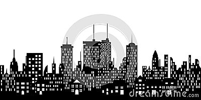 Urban skyline of a city Vector Illustration