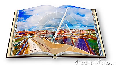 Urban skyline of Derry city also called Londonderry with the Editorial Stock Photo