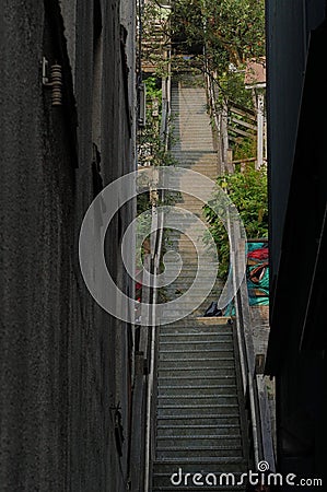 Urban Stairway in downtown Juneau Stock Photo