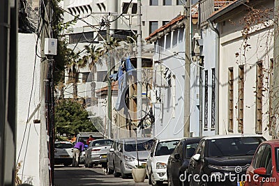 Urban street in Tel Aviv Editorial Stock Photo