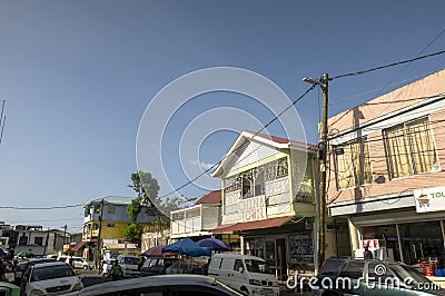 The urban streets of Roseau in Dominica Editorial Stock Photo