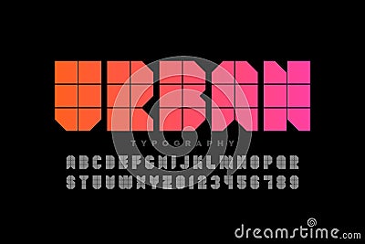 Urban style font design Vector Illustration