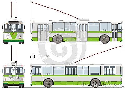 Urban trolleybus isolated Stock Photo